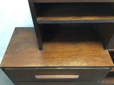 Vintage MC Walnut Veneer Secretary Desk