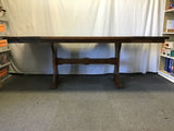 Vintage Farmhouse Solid Pine Expanding Trestle Dining Table