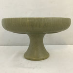 Vintage MC McCoy "Floraline " Matte Olive Ceramic Oval Pedestal Planter