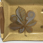 Vintage MCM George Briard Gold Leaves Tray