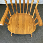 Vintage Solid Oak Arrow-Back Rocking Chair