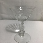Set of 6 Vintage Fostoria "Corsage" High Sherbert Glasses