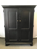 Modern Riverside Furniture Black-Painted Hideaway Computer Armoire