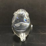 Vintage Signed Steuben Crystal & Garnet Beaver