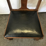 Set of 2 Vintage Jacobean Solid Walnut Splat-Back Dining Chairs