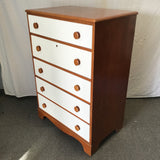 Vintage Continental Furn. Solid Maple 4-Drawer Chest of Drawers & Secretary Desk