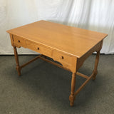 Vintage Solid Cherry 3-Drawer Library Table