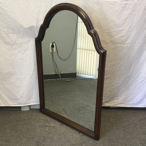 Vintage Dark-Stained Solid Cherry Mirror