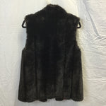 Vintage Tissavel Black Faux-Fur Vest