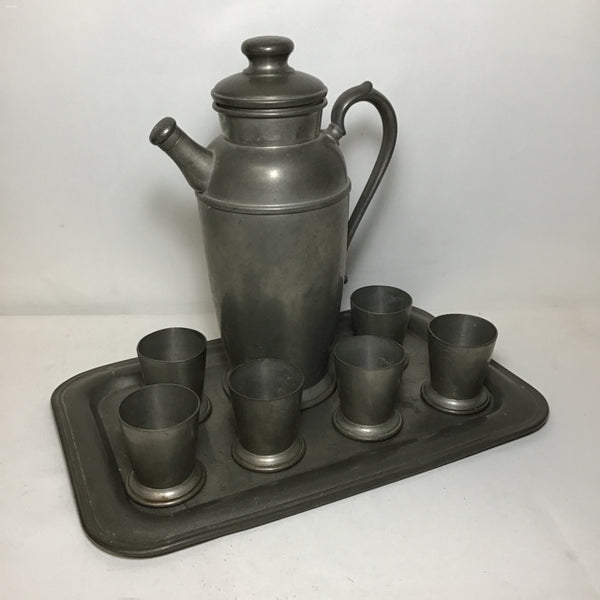 明治生命50周年記念菓子入れVintage Japanese pewter Decorative! 9pc R.H. Macy Pewter Drink Set – Mimi's Attic Ithaca