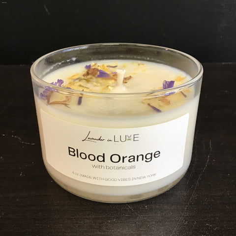 Lavender in Luxe 4oz "Blood Orange" Botanical Candle