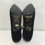 1980's Flings Black Velvet Pumps, Size 8