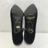 1980's Flings Black Velvet Pumps, Size 8