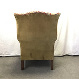Modern Floral & Pheasant Upholstered Wingback Armchair