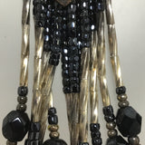 Vintage AA Sterling Silver & Beaded Fringe Earrings