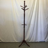 Modern Solid Tropical Wood 9-Hook Coat Tree