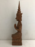 Hand Carved Solid Teak Buddha Statue