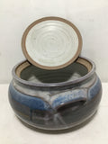 Signed David Kingbury Blue/Purple Ceramic Lidded Pot