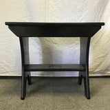 Vintage Black-Painted Wood 2-Tier End Table