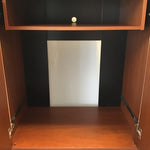 Modern Cherry Veneer 2-Drawer Entertainment Cabinet