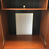 Modern Cherry Veneer 2-Drawer Entertainment Cabinet
