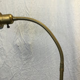 Vintage MCM Gold Metal Gooseneck Floor Lamp