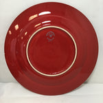 Set of 4 Fun Factory Red/Orange 11" Dinner Plates