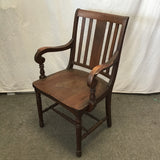 Vintage Craftsman Solid Walnut Accent Chair