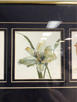 Signed Limited Edition Michele Conley Vogel Flowers & Birds Pentaptych