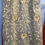 3pc Custom Made Red & Gold Embroidered Tunic & Pants Set