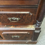 Vintage Mahogany Veneer 6-Drawer Dresser