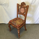 Modern Carved Solid Tropical Wood Accent Chair