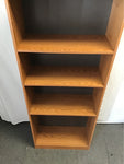 Modern Faux-Oak Laminate 4-Tier Shelf