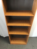 Modern Faux-Oak Laminate 4-Tier Shelf