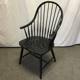 Modern Ethan Allen BLack-Painted Spindle-Back Accent Chair