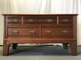 Antique Eastlake Solid Mahogany 5-Drawer Dresser