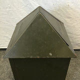 Vintage 1950's MC "Self Closing Solar Receptacle" Green Metal Waste Can