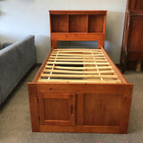 Solid Pine Twin Platform Bed w/ Built In Storage