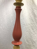 Vintage Red & Gold Painted Floor Lamp