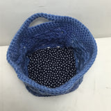 Sarahjane Harrigan Blue Crocheted Mini Tote
