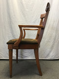 Vintage Hollywood Regency Solid Maple & Cane Accent Chair