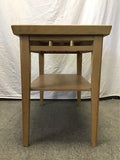 Vintage MCM Solid & Veneer Oak 2-Tier End Table