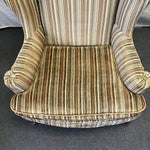 Vintage Striped Velvet Armchair