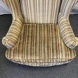 Vintage Striped Velvet Armchair