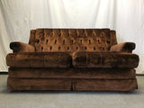 Vintage Norwalk Brown Velvet Loveseat