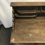 Vintage Rustic Brown Painted 2-Drawer Desk