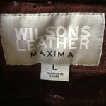 Wilsons Maxima Brown/Purple Leather Coat