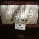 Wilsons Maxima Brown/Purple Leather Coat
