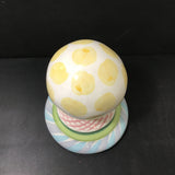 Single Retired Mackenzie-Childs Ceramic Tuffet Stool Leg