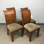 Set of 4 Modern Ashley Furniture Scroll-Back Dining Chairs